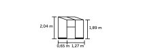 Qube muurkas LT24 65x127 cm