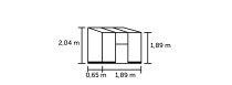 Qube muurkas LT26 65 x189 cm