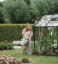 afbeelding tuinkas Mary 1 groengrijs