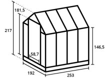 tuinkas Kate 2 maatvoering