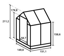 tuinkasje Anne-1 buitenmaten