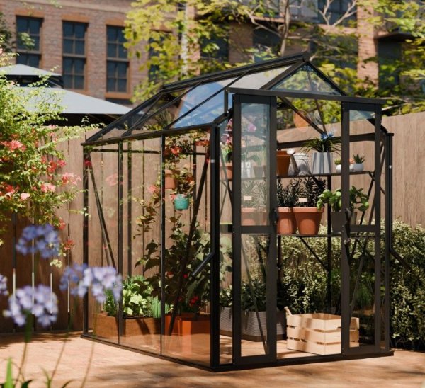 afbeelding tuinkas Anne 2 zwart