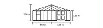 afbeelding maten tuinkamer Oase 135