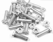 afbeelding aluminium boutjes en moeren M6x22 mm.